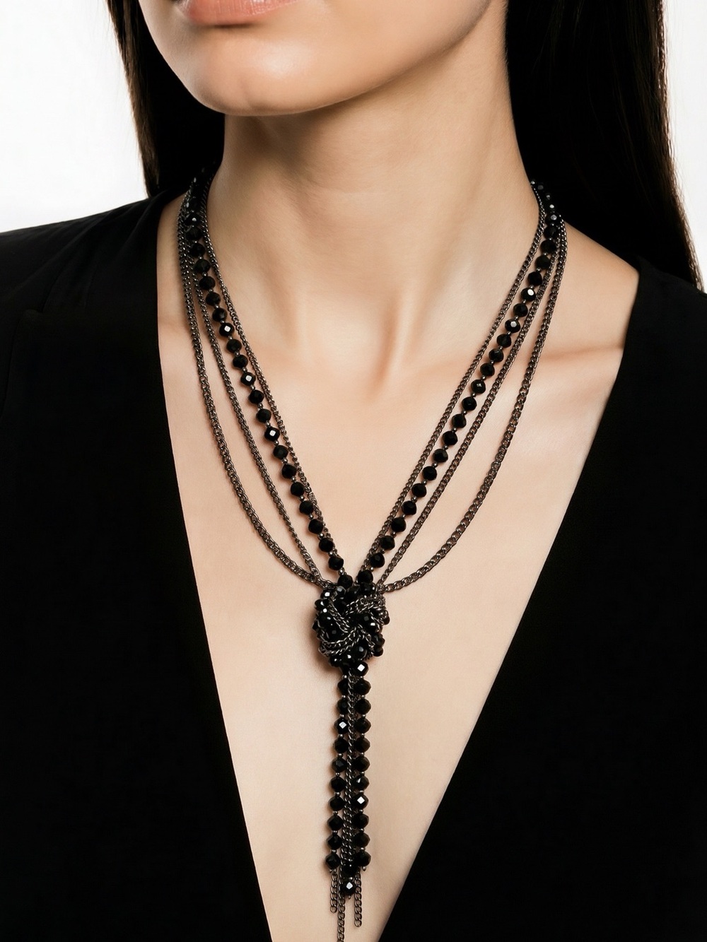 Express women’s knot layered necklace jewelry EUC